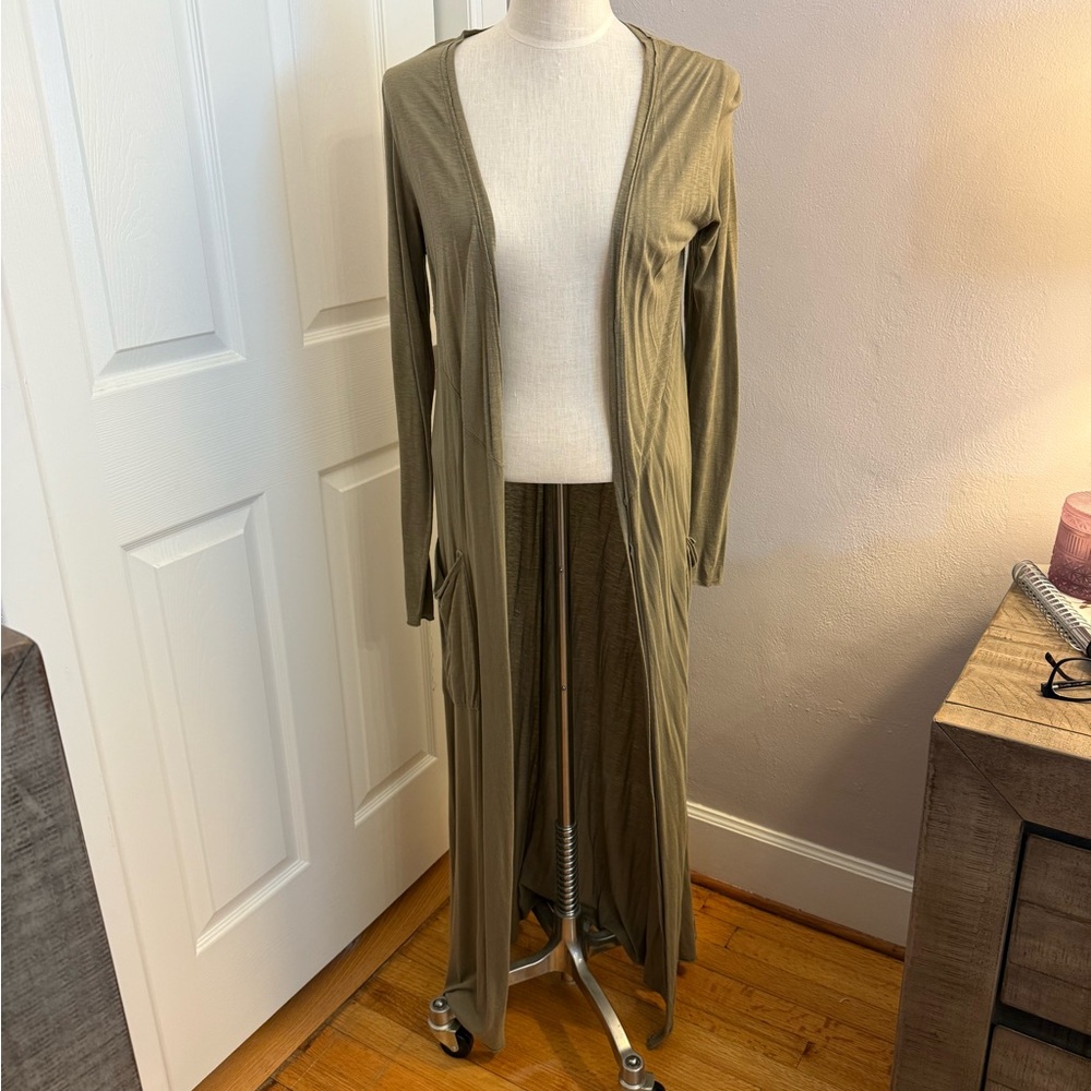 LAMADE Olive Green Women's reed duster Cardigan small